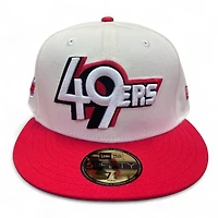 San Francisco 49ers Chrome and Red NFL Shield Patch Green UV NorCal New Era 59FIFTY Fitted Hat