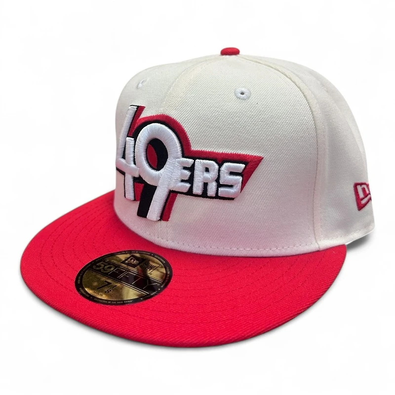 San Francisco 49ers Chrome and Red NFL Shield Patch Green UV NorCal New Era 59FIFTY Fitted Hat