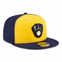 Milwaukee Brewers Navy Alternate Authentic Collection On-Field New Era 59FIFTY Fitted Hat