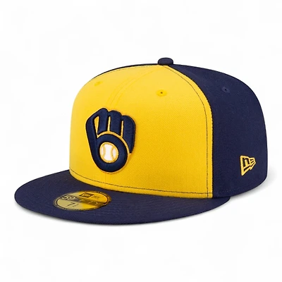 Milwaukee Brewers Navy Alternate Authentic Collection On-Field New Era 59FIFTY Fitted Hat