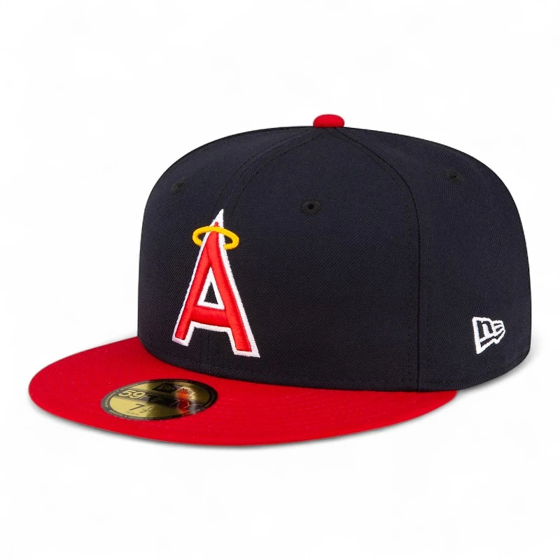 Anaheim Angels Navy and Red Alternate Authentic Collection On-Field New Era 59FIFTY Fitted Hat