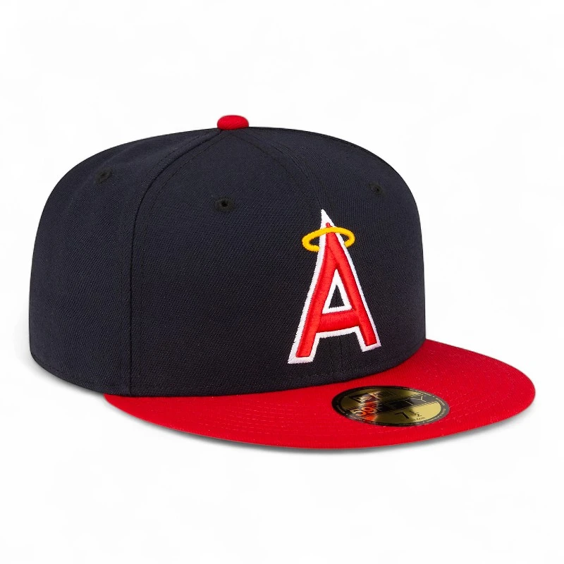 Anaheim Angels Navy and Red Alternate Authentic Collection On-Field New Era 59FIFTY Fitted Hat