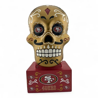 San Francisco 49ers Red and Gold Sugar Skull Bank