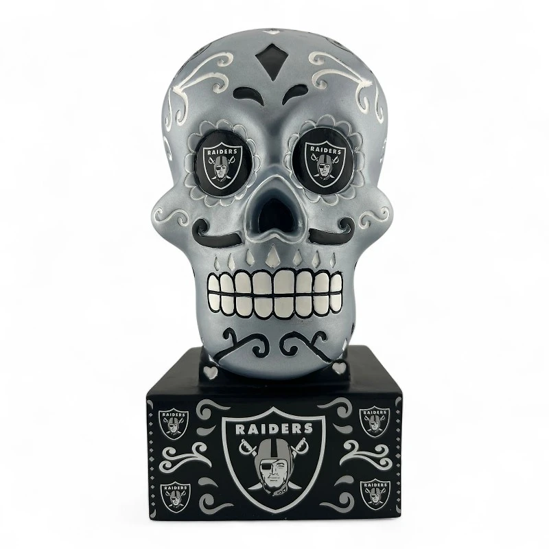 Las Vegas Raiders Black and Silver Sugar Skull Bank