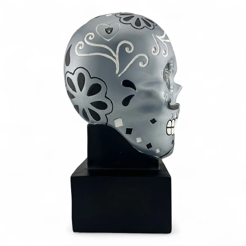 Las Vegas Raiders Black and Silver Sugar Skull Bank