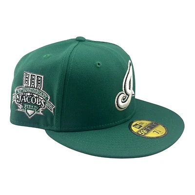 Cleveland Indians Green Jacobs Field Patch Grey UV New Era 59FIFTY Fitted Hat