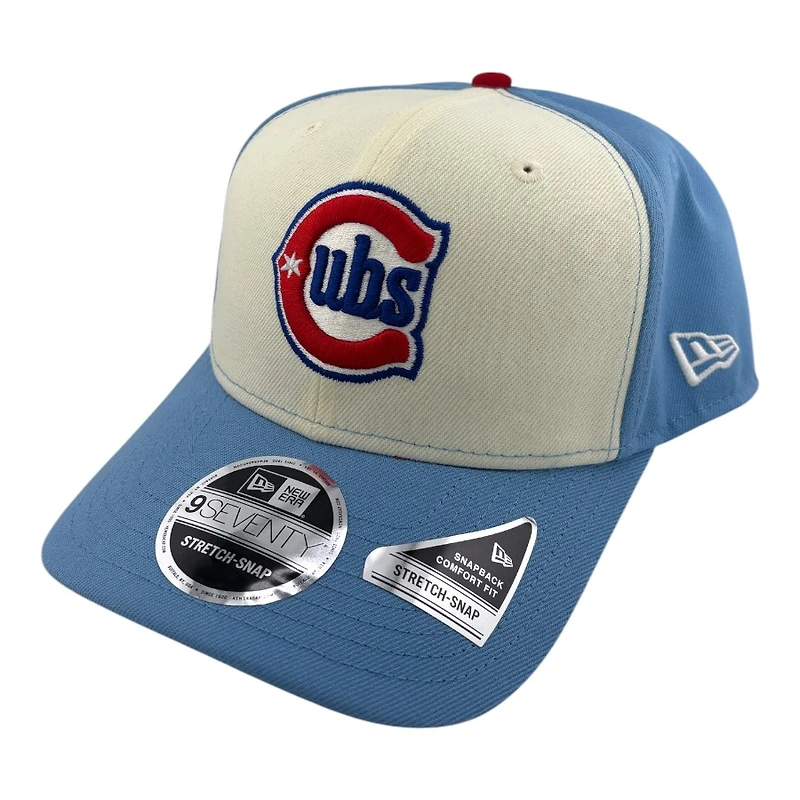 Chicago Cubs Light Blue Alternate Logo New Era 9SEVENTY Stretch Snap hat