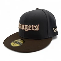 Texas Rangers Graphite and Walnut Final Season Patch Gray UV New Era 59FIFTY Fitted Hat