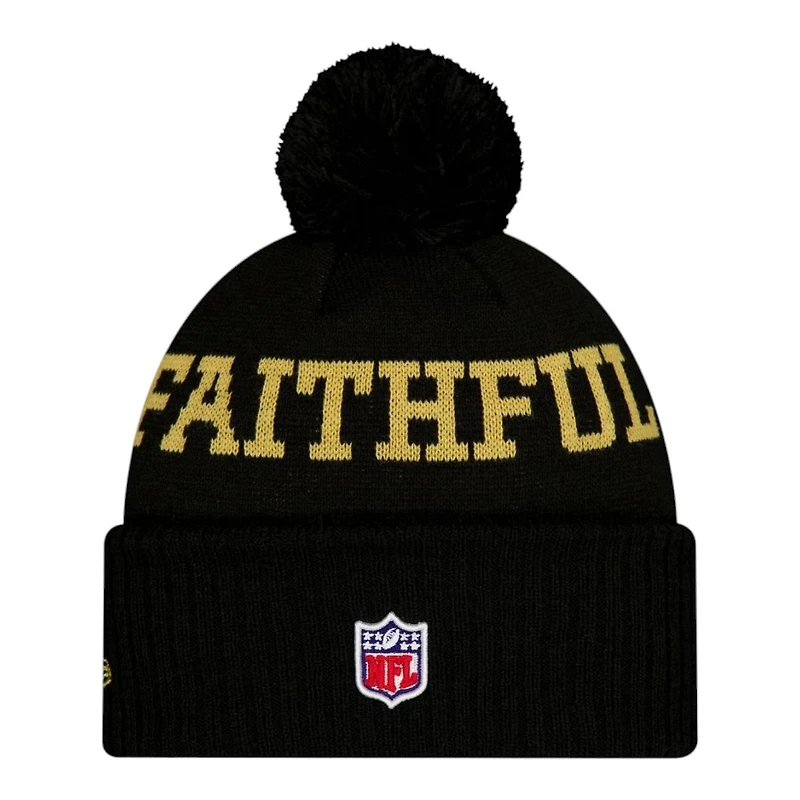 San Francisco 49ers Black 2025 "Rivalries" Collection New Era Knit Pom Beanie Hat