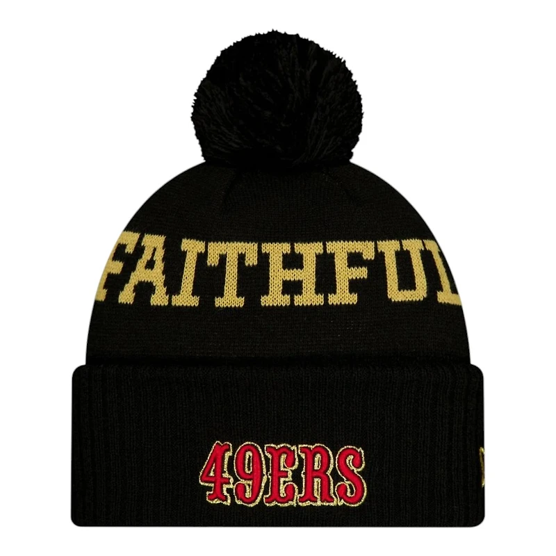 San Francisco 49ers Black 2025 "Rivalries" Collection New Era Knit Pom Beanie Hat