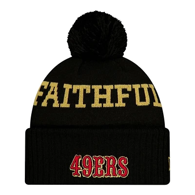 San Francisco 49ers Black 2025 "Rivalries" Collection New Era Knit Pom Beanie Hat