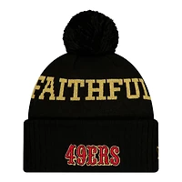 San Francisco 49ers Black 2025 "Rivalries" Collection New Era Knit Pom Beanie Hat