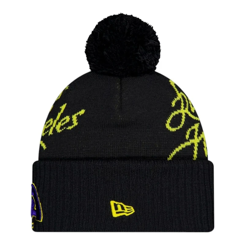 Los Angeles Rams Black Black 2025 "Rivalries" Collection New Era Knit Pom Beanie Hat