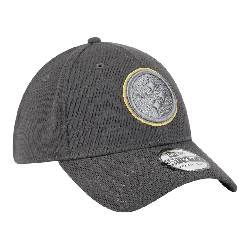 Pittsburgh Steelers Graphite New Era 39THIRTY Flex Hat