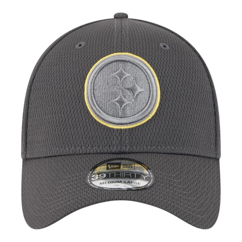 Pittsburgh Steelers Graphite New Era 39THIRTY Flex Hat