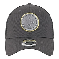 Pittsburgh Steelers Graphite New Era 39THIRTY Flex Hat