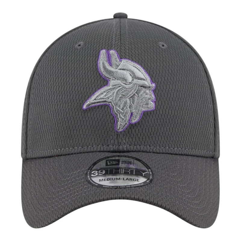 Minnesota Vikings Graphite New Era 39THIRTY Flex Hat