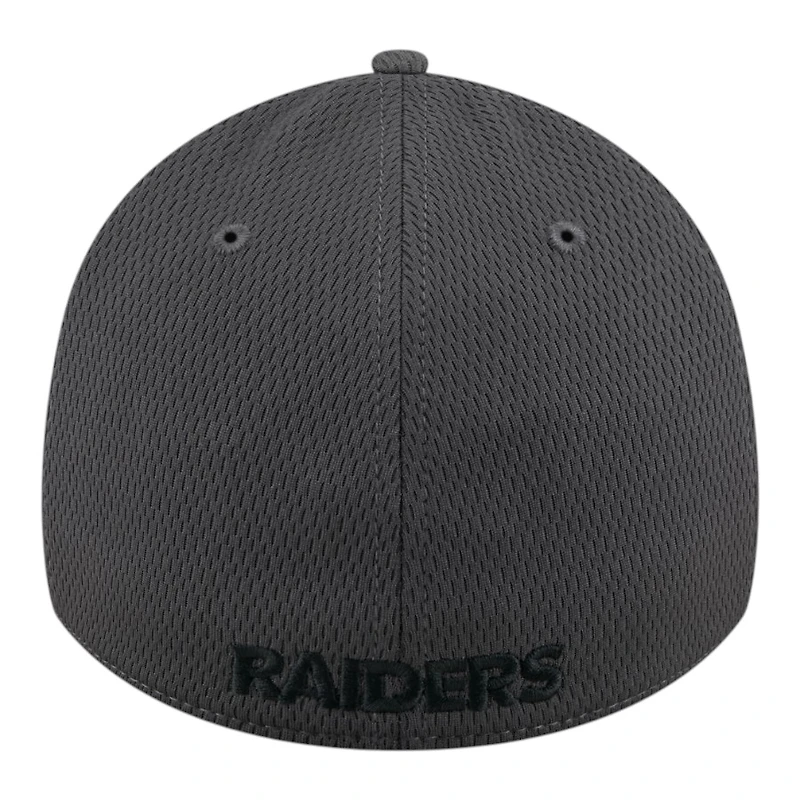 Las Vegas Raiders Graphite New Era 39THIRTY Flex Hat