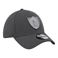 Las Vegas Raiders Graphite New Era 39THIRTY Flex Hat