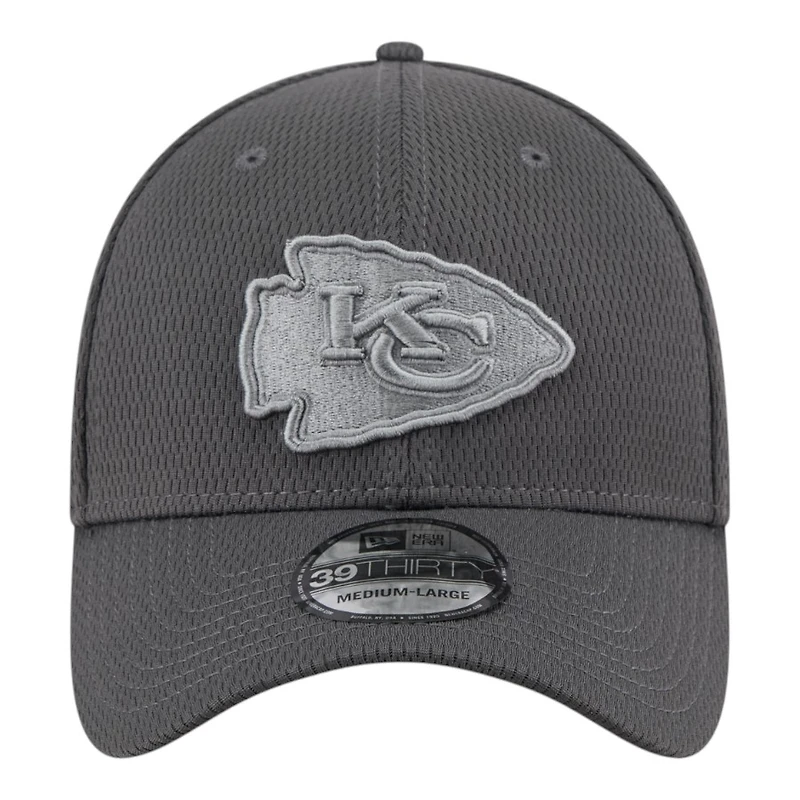 Kansas City Chiefs Graphite New Era 39THIRTY Flex Hat