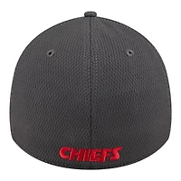 Kansas City Chiefs Graphite New Era 39THIRTY Flex Hat