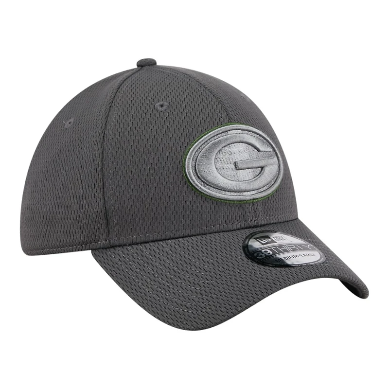 Green Bay Packers Graphite New Era 39THIRTY Flex Hat