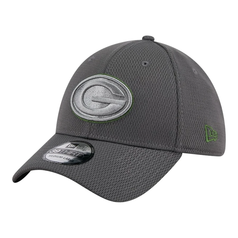 Green Bay Packers Graphite New Era 39THIRTY Flex Hat