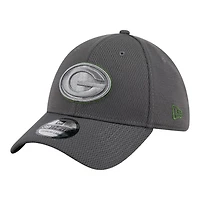 Green Bay Packers Graphite New Era 39THIRTY Flex Hat