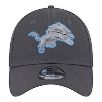 Detroit Lions Graphite New Era 39THIRTY Flex Hat