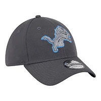 Detroit Lions Graphite New Era 39THIRTY Flex Hat