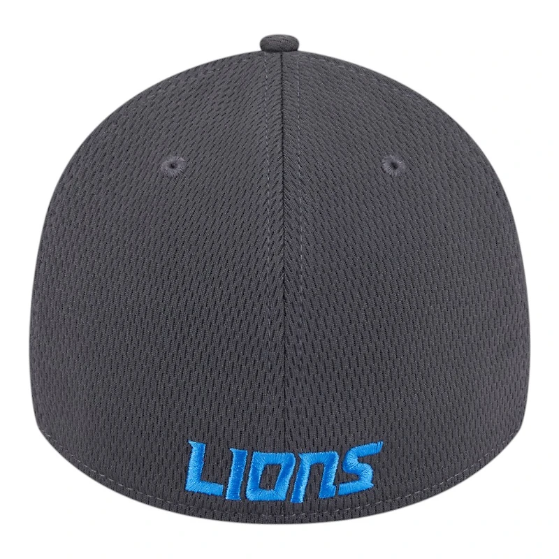 Detroit Lions Graphite New Era 39THIRTY Flex Hat