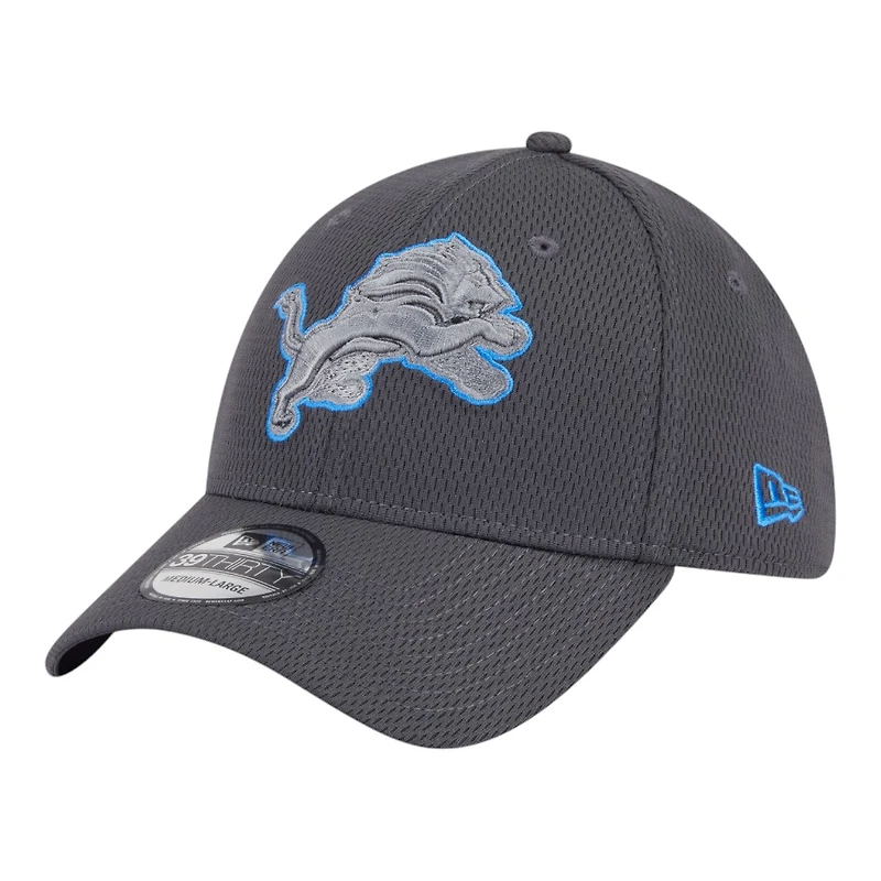 Detroit Lions Graphite New Era 39THIRTY Flex Hat