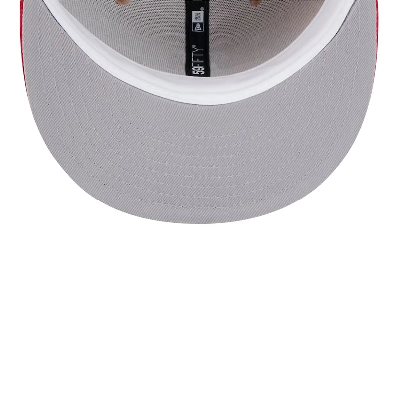 Los Angeles Angels Camel Brown and Red Basic New Era 59FIFTY Fitted Hat