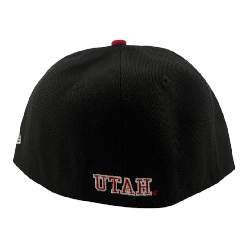 Youth Utah Utes Black and Red Gray UV New Era 59FIFTY Fitted Hat