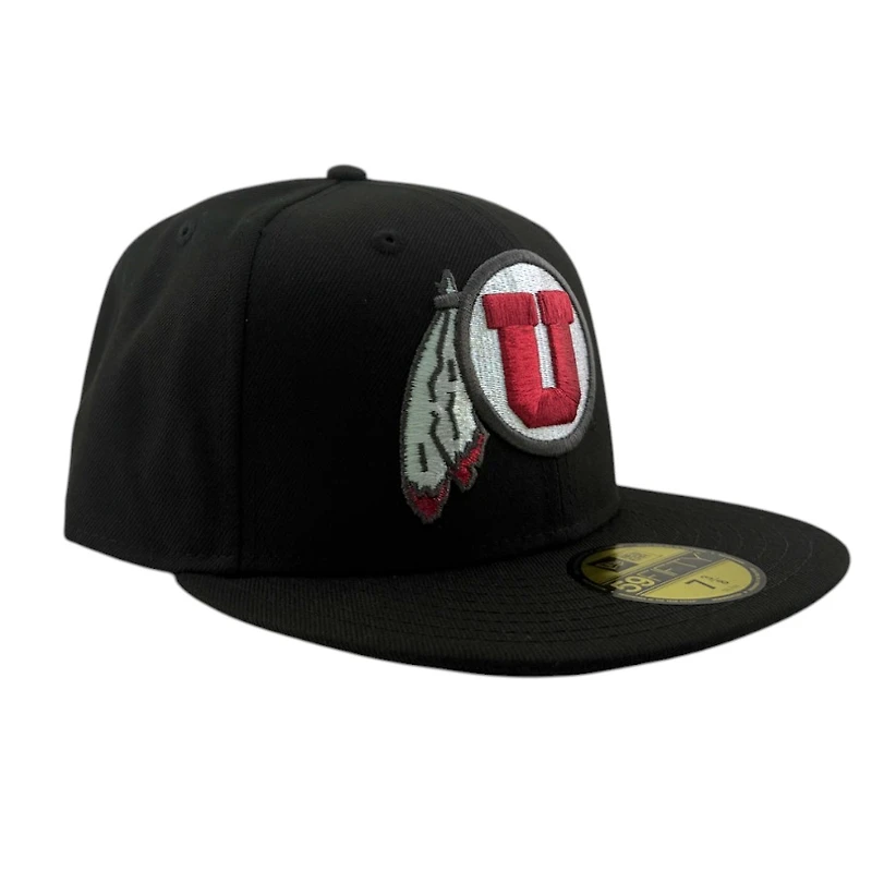 Utah Utes Black with Metallic Threading UV NCAA New Era 59FIFTY Fitted Hat
