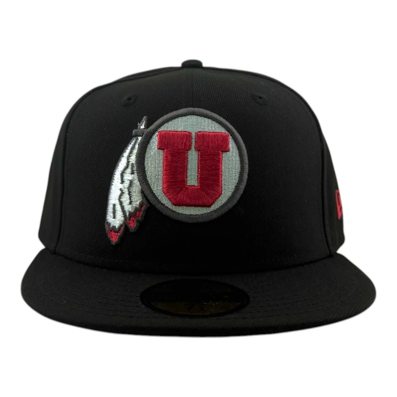 Utah Utes Black with Metallic Threading UV NCAA New Era 59FIFTY Fitted Hat