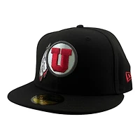 Utah Utes Black with Metallic Threading UV NCAA New Era 59FIFTY Fitted Hat