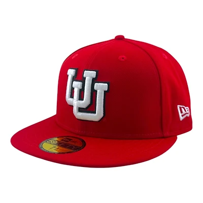 Utah Utes Red Historic Black UV NCAA New Era 59FIFTY Fitted Hat