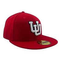 Utah Utes Red Historic Black UV NCAA New Era 59FIFTY Fitted Hat