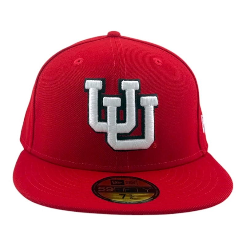 Utah Utes Red Historic Black UV NCAA New Era 59FIFTY Fitted Hat