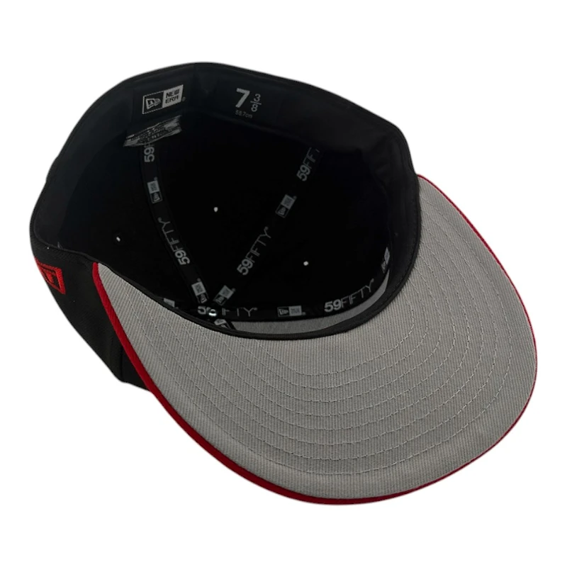 Utah Utes Black and Red Historic Gray UV NCAA New Era 59FIFTY Fitted Hat