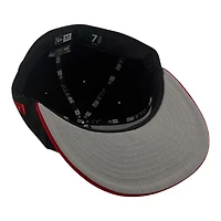 Utah Utes Black and Red Historic Gray UV NCAA New Era 59FIFTY Fitted Hat