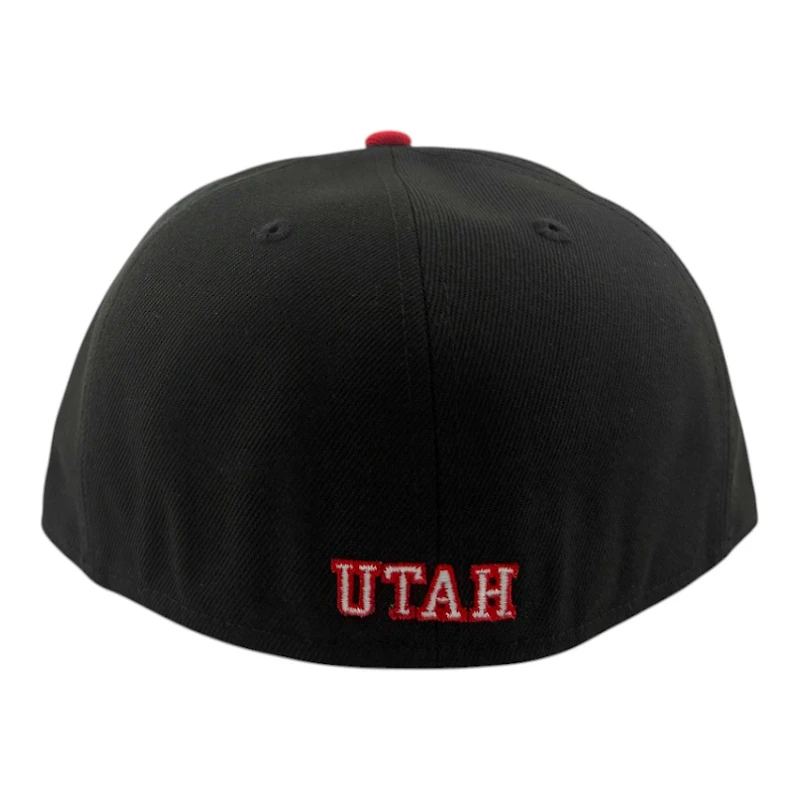 Utah Utes Black and Red Historic Gray UV NCAA New Era 59FIFTY Fitted Hat