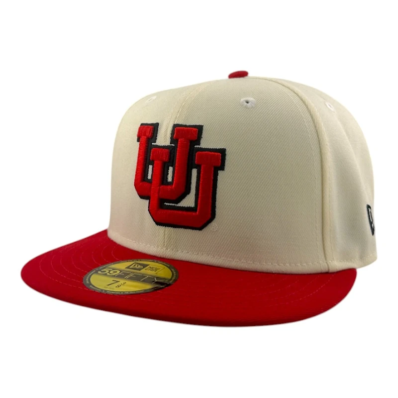 Utah Utes Chrome and Red Historic Black UV NCAA New Era 59FIFTY Fitted Hat