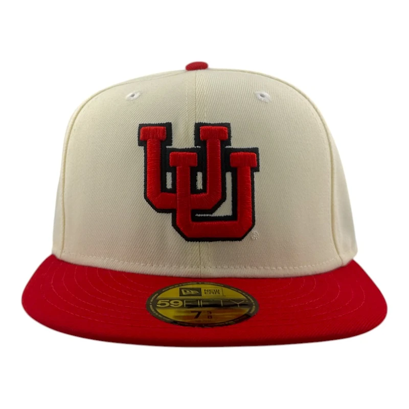Utah Utes Chrome and Red Historic Black UV NCAA New Era 59FIFTY Fitted Hat
