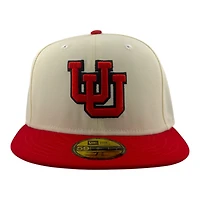 Utah Utes Chrome and Red Historic Black UV NCAA New Era 59FIFTY Fitted Hat
