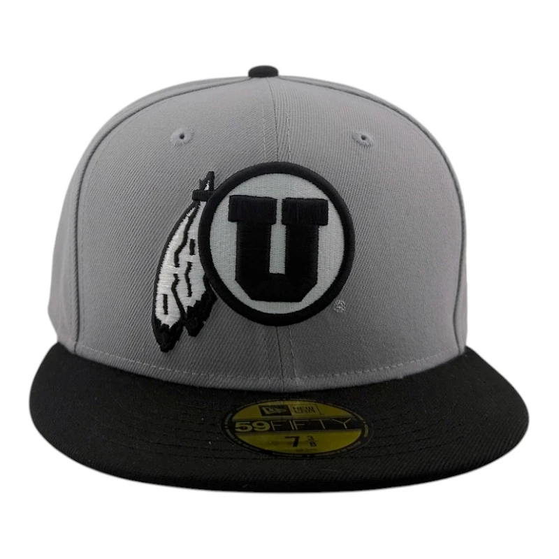 Utah Utes Gray and Black with UV NCAA New Era 59FIFTY Fitted Hat