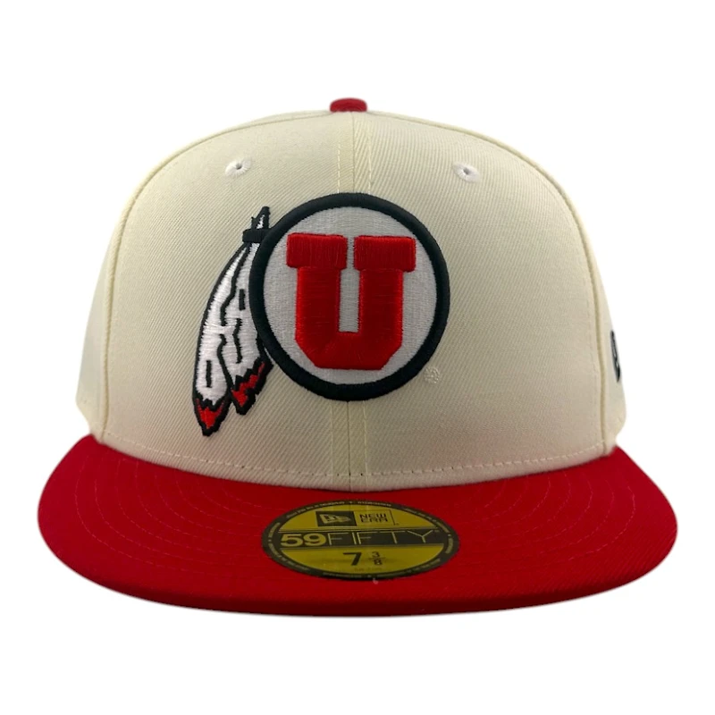 Utah Utes Chrome and Red with UV NCAA New Era 59FIFTY Fitted Hat