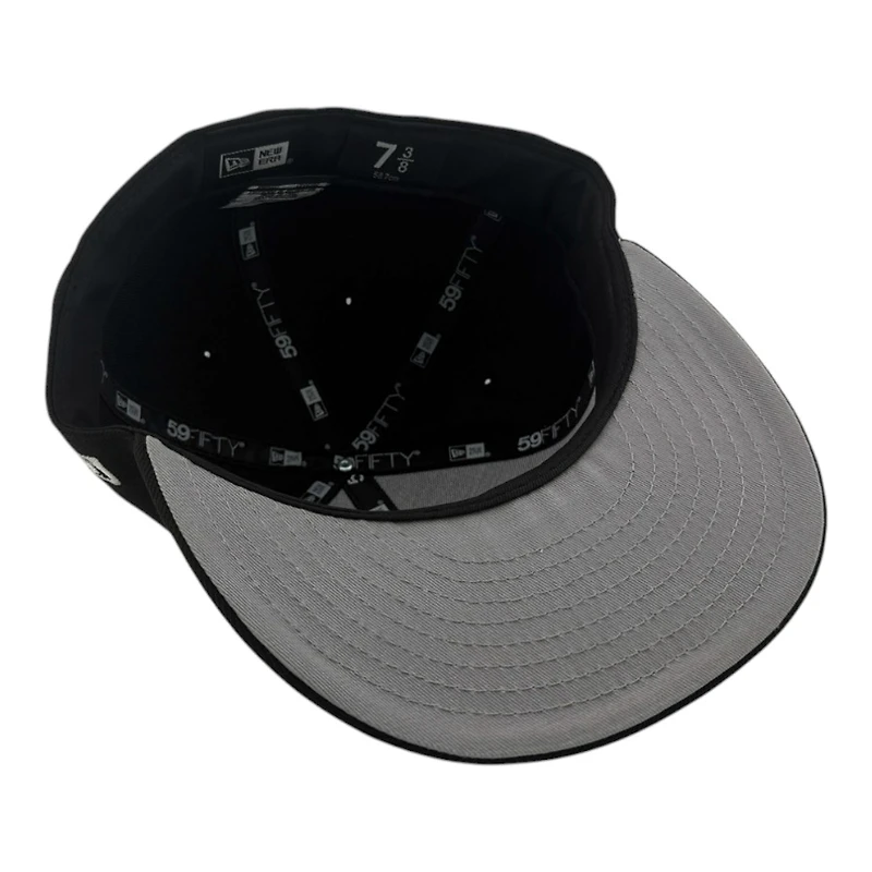 Utah Utes White on Black with Gray UV NCAA New Era 59FIFTY Fitted Hat