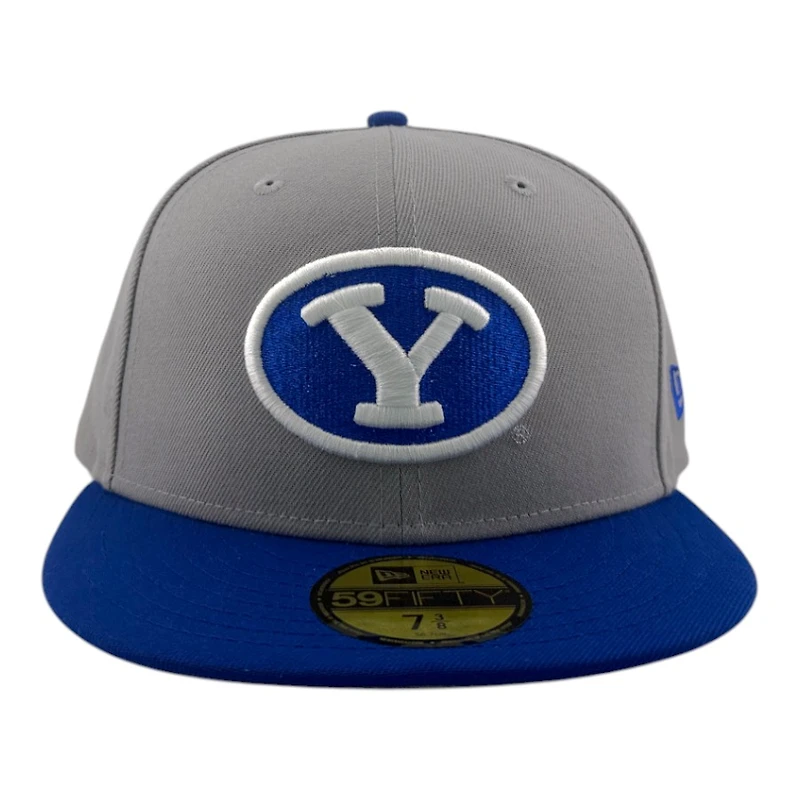 BYU Cougars Gray and Royal Blue with UV NCAA New Era 59FIFTY Fitted Hat